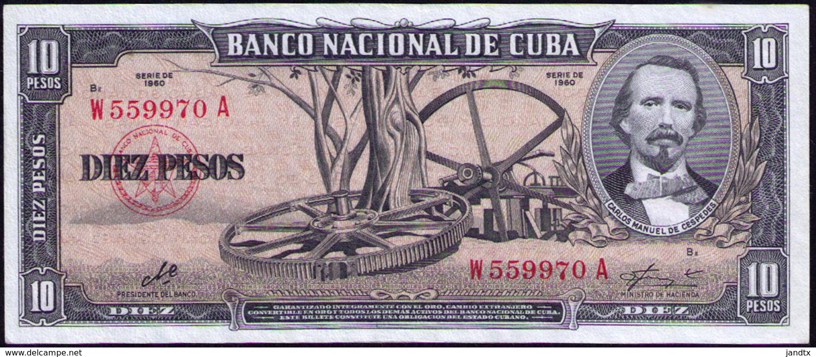 CUBA 10 - 20 PESOS 1961 FIRMA CHE AUNC-SC- - Cuba