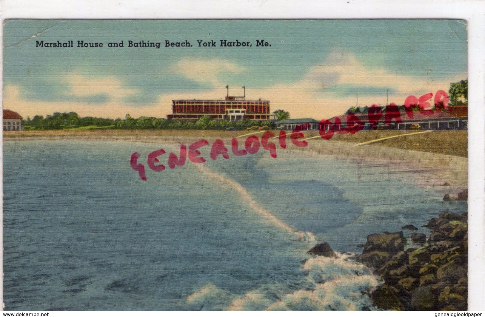 ETATS UNIS AMERIQUE- MAINE- MARSHALL HOUSE ND BATHING BEACH- YORK HARBOR ME - Autres & Non Classés