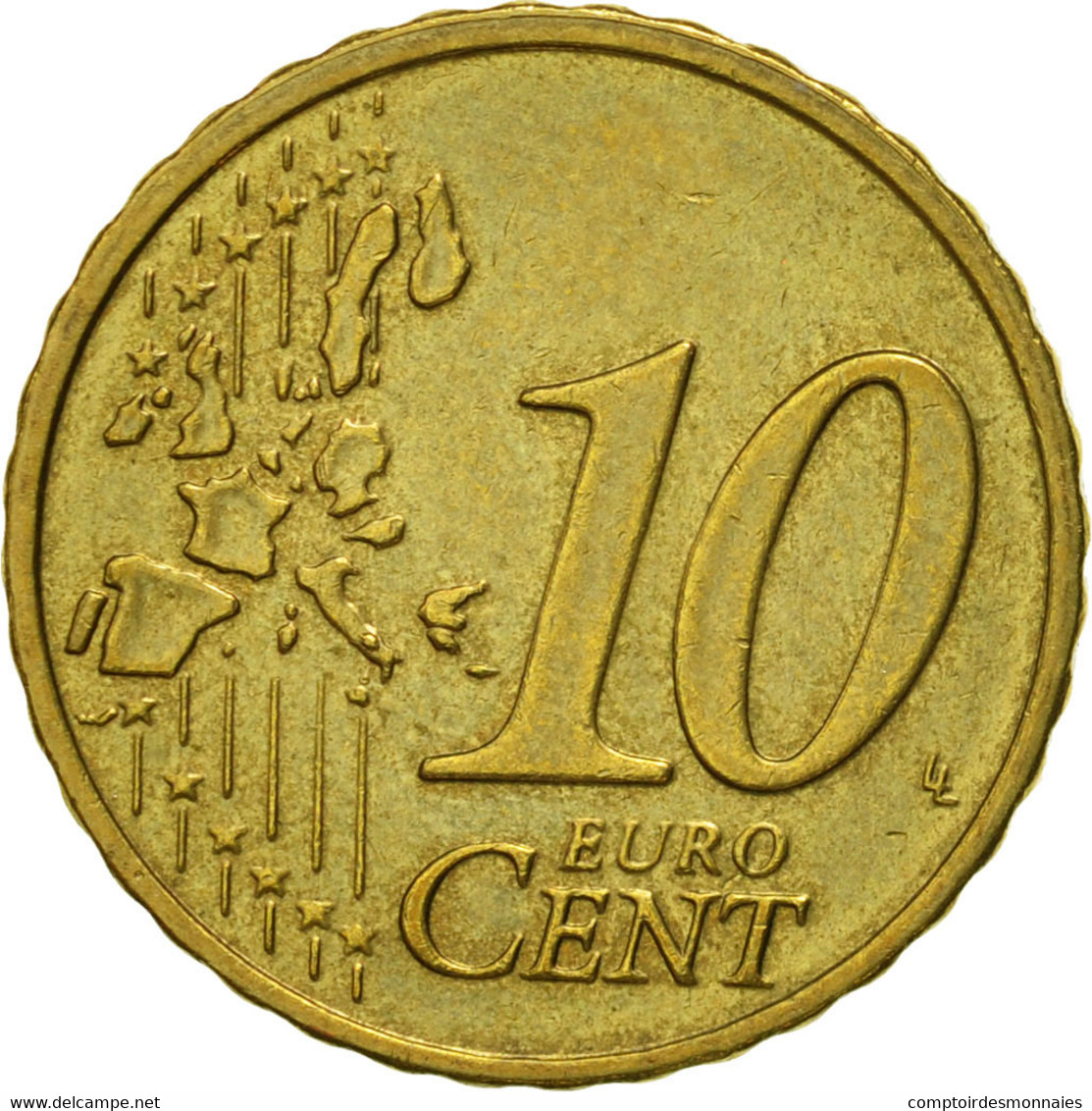 IRELAND REPUBLIC, 10 Euro Cent, 2002, TTB, Laiton, KM:35 - Irland