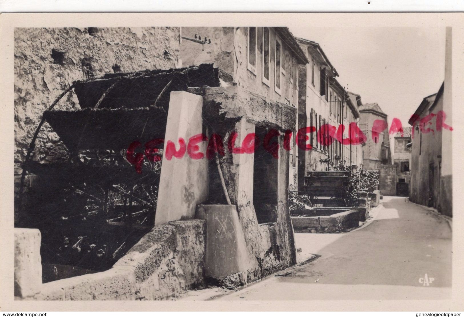 84 - L' ISLE SUR SORGUE- LA RUE DES ROUES   CARTE PHOTO - L'Isle Sur Sorgue