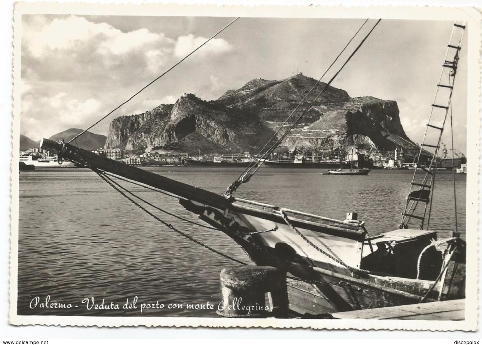 Y4003 Palermo - Veduta Dal Porto Col Monte Pellegrino - Panorama - Barche Boats Bateaux / Viaggiata 1961 - Palermo