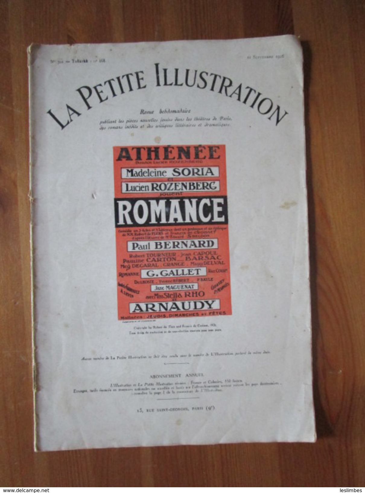 La Petite Illustration Revue Hebdomadaire,  N° 301 : Du 11 Septembre 1926 - Autres & Non Classés