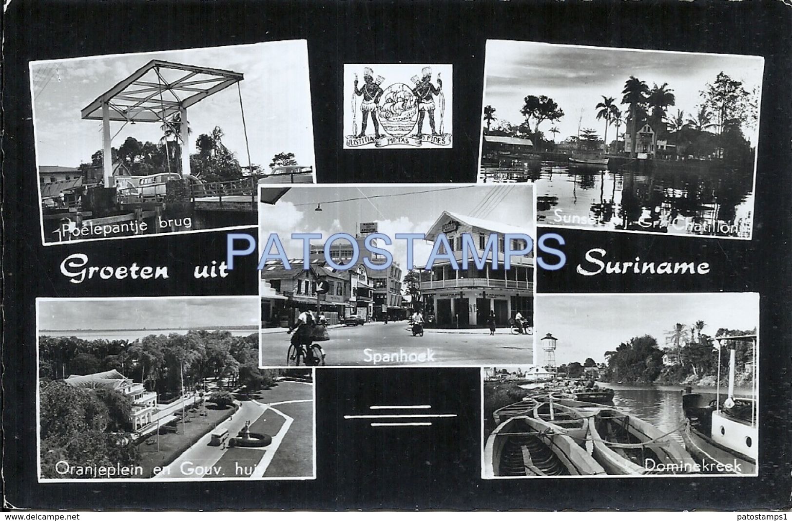 74226 SURINAME GUIANA NETHERLANDS MULTI VIEW POSTAL POSTCARD - Suriname