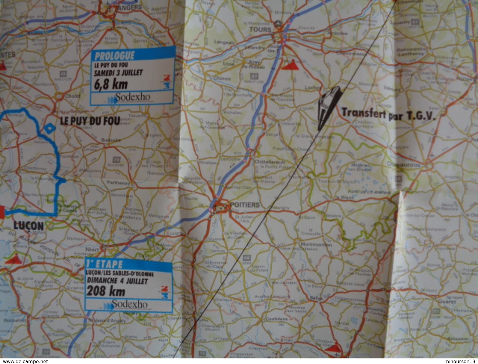 CARTE DEPLIANTE TOUR DE FRANCE 1993 - Cyclisme