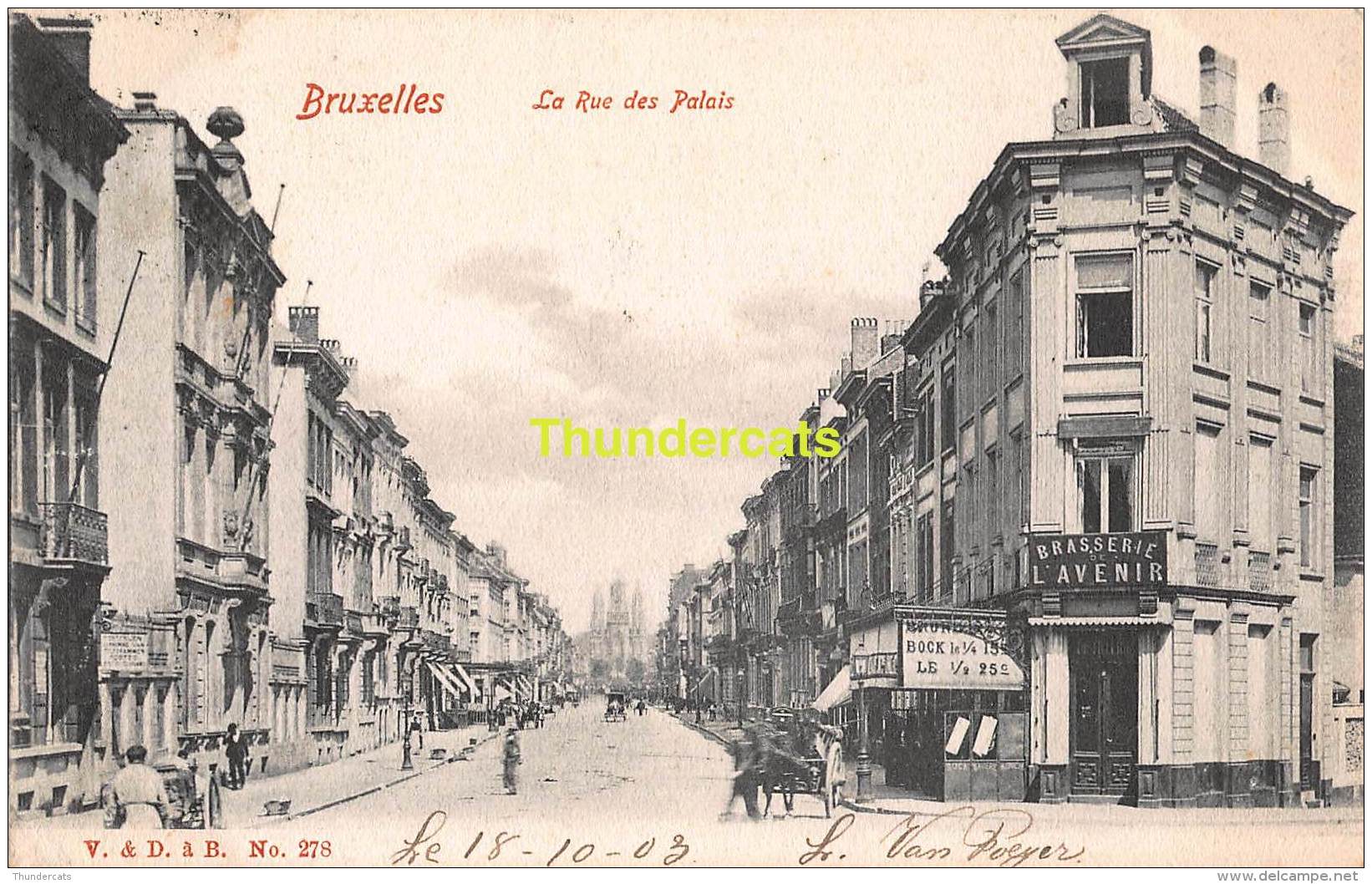 CPA  BRUXELLES  LA RUE DES PALAIS - Lanen, Boulevards