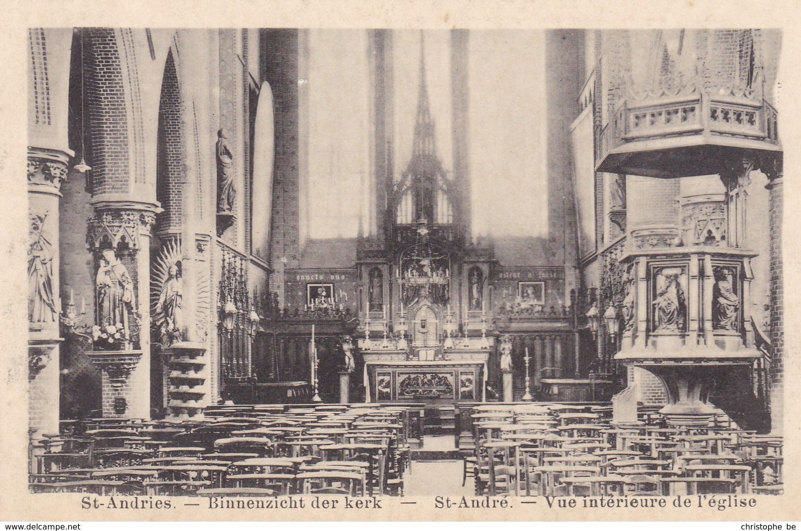 St Andries, St André, Binnenzicht Der Kerk (pk36877) - Brugge