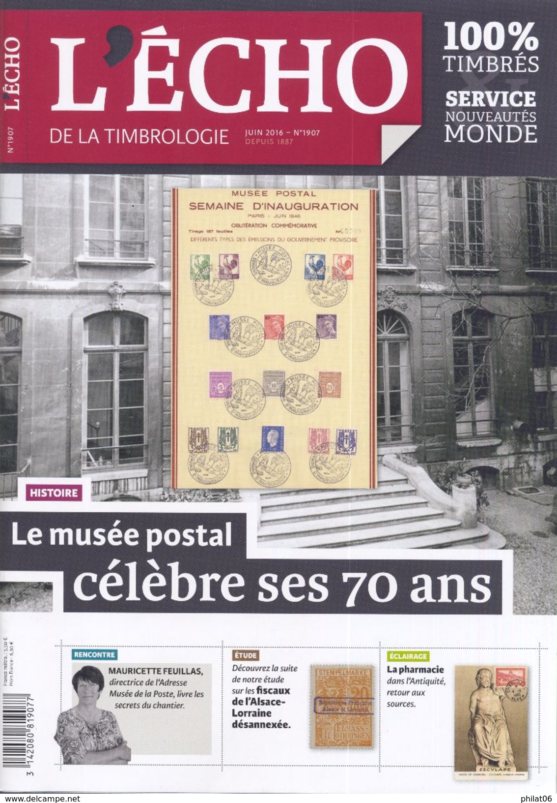 Echo de la timbrologie année complète 2016 n° 1902 à 1912