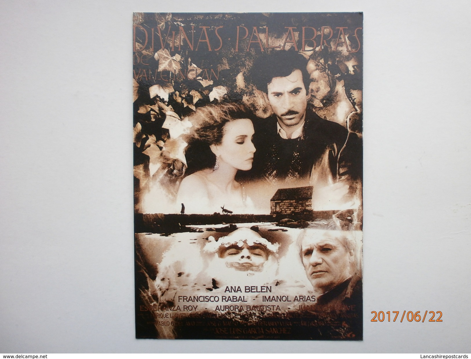 Postcard Film Advertisement Divinas Palabras Spanish Film Dir By Jose Sanchez C 1987 Ana Belen  My Ref B21390 - Posters On Cards