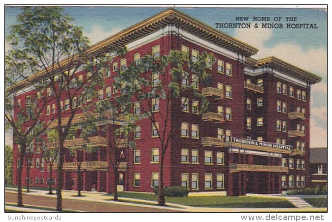 Missouri Kansas City New Home Of The Thornton &amp; Minor Hospital 1957 Curteich - Kansas City – Missouri