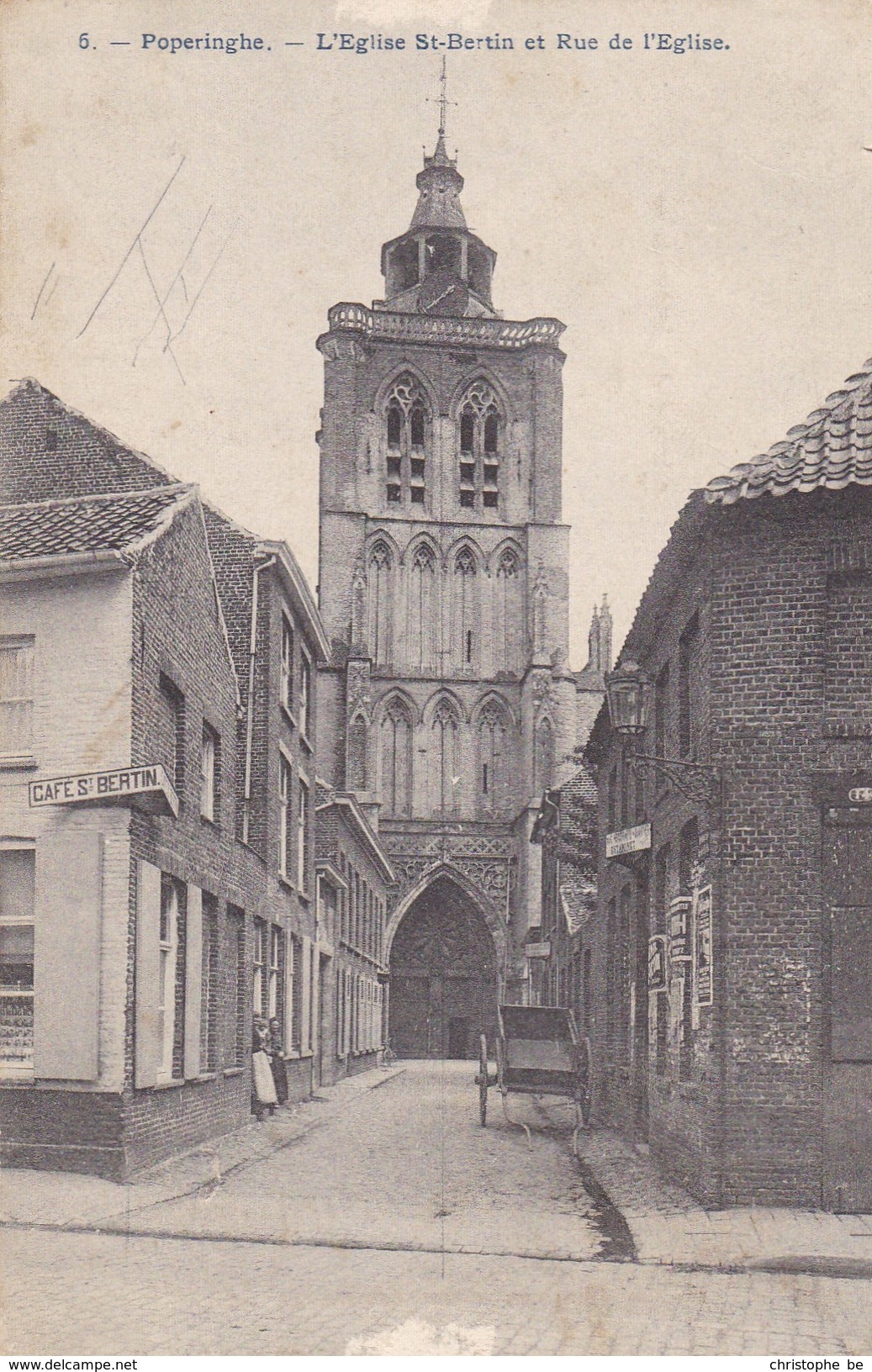 Poperinge, Poperinghe, L'Eglise St Bertin Et Rue De L'Eglise (pk36906) - Poperinge