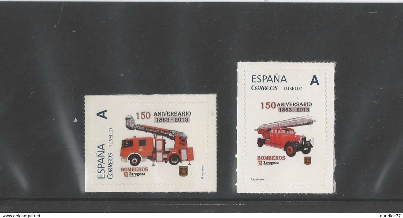 Spain 2015- 150 Years Firefighters Of Zaragoza Stamp Set Tu Sello Mnh - Unused Stamps