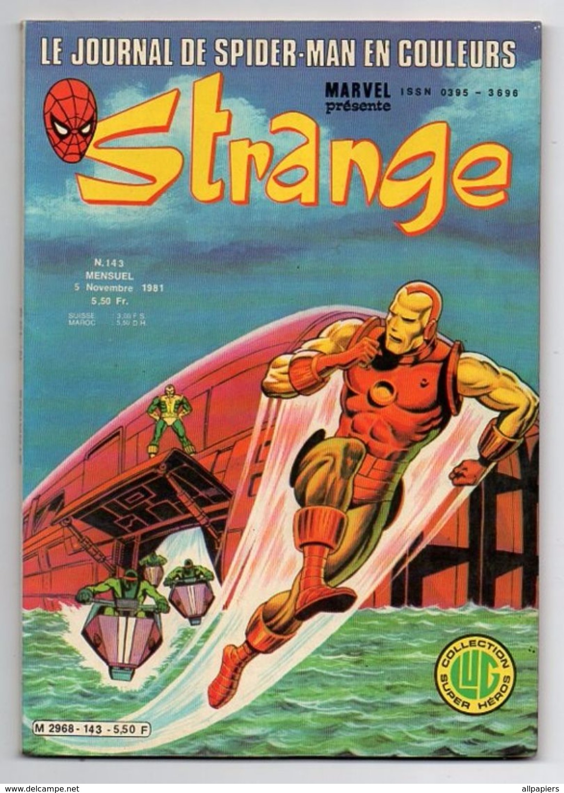 Strange N°143 L'intrépide Daredevil - L'invincible Iron Man - Rom Le Chevalier De L'espace - L'homme Araignée De 1981 - Strange