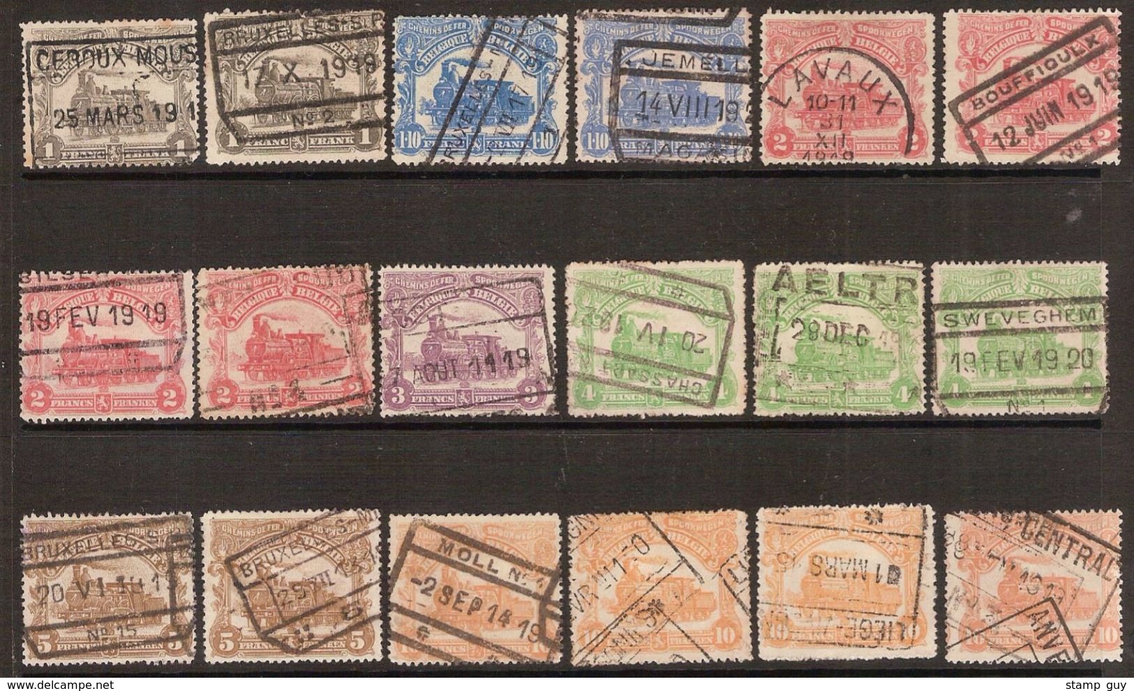 Lotje Spoorweg (90x) Gestempeld " Le Havre - Uitgifte " En Merendeel In Goede Staat (zie 7 Scans) ! LOT 143 - Autres & Non Classés