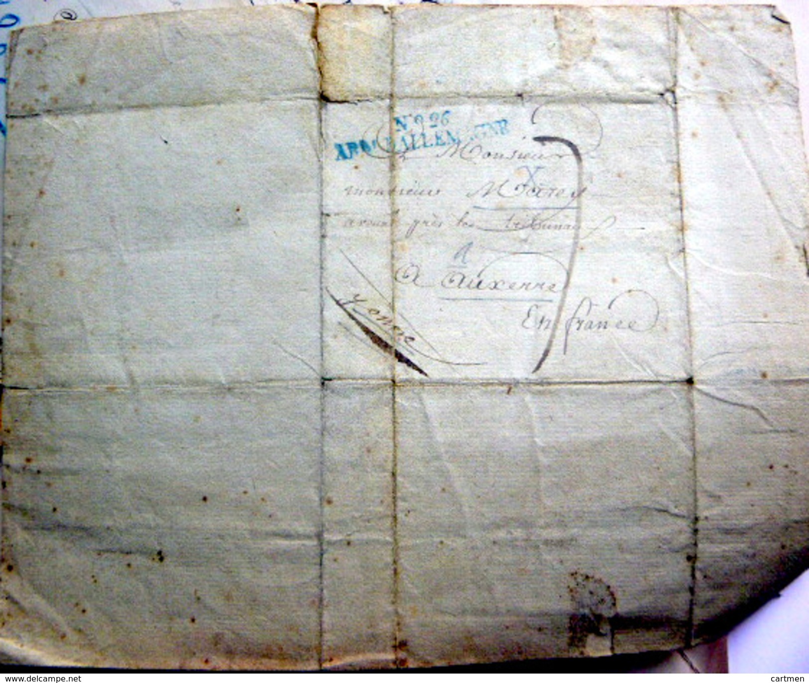 ESSLING 1809  MANUSCRIT GUERRES NAPOLEONIENNES    LETTRE ORIGINALE MANUSCRITE PAR LE SERGENT BERAULT EXPEDIEE DE MORAVIE - Documents