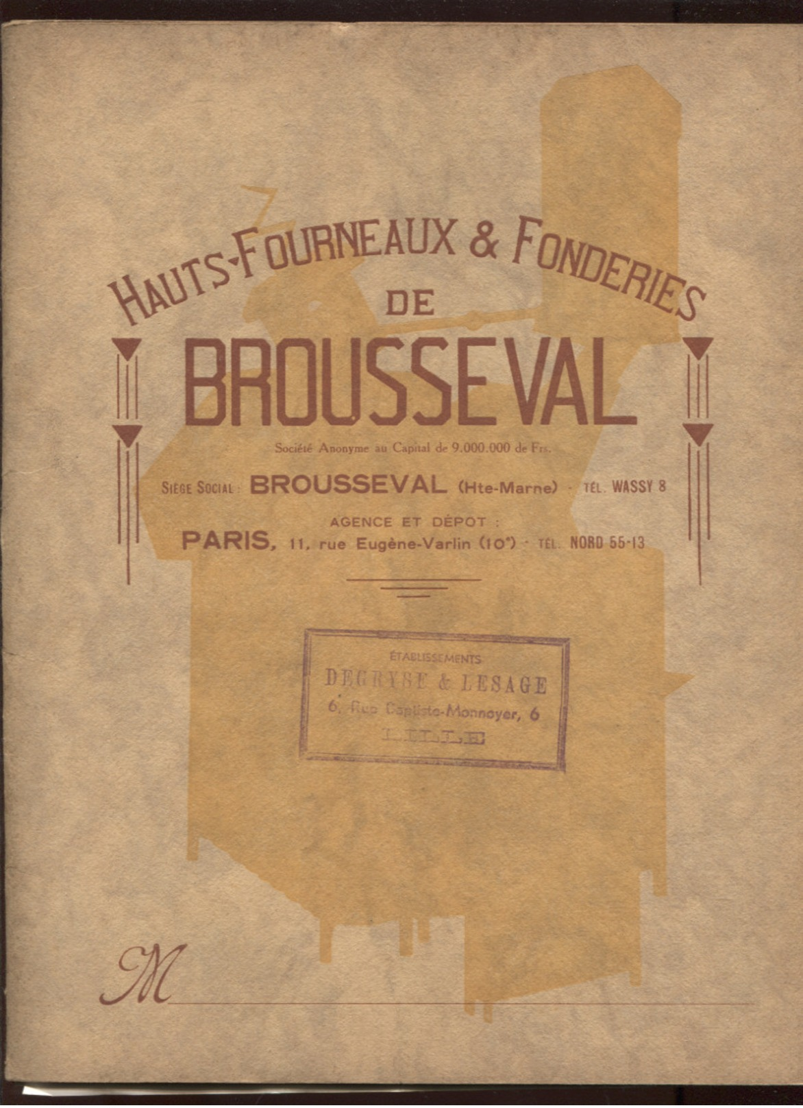 Hauts-Fourneaux Fonderies De Brousseval Haute-Marne Chaudières Radiateurs Publicité Port Fr Métr 2,84 EUR - Champagne - Ardenne