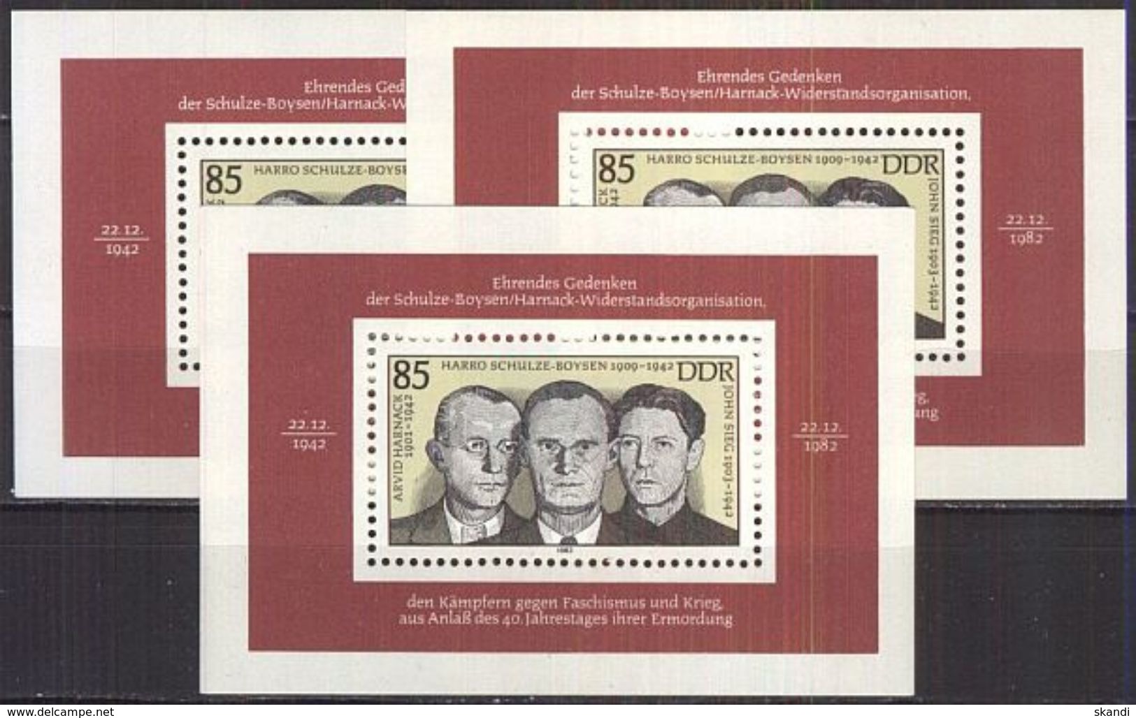 DDR 1983 Mi-Nr. Block 70 3 Stück ** MNH - 1981-1990