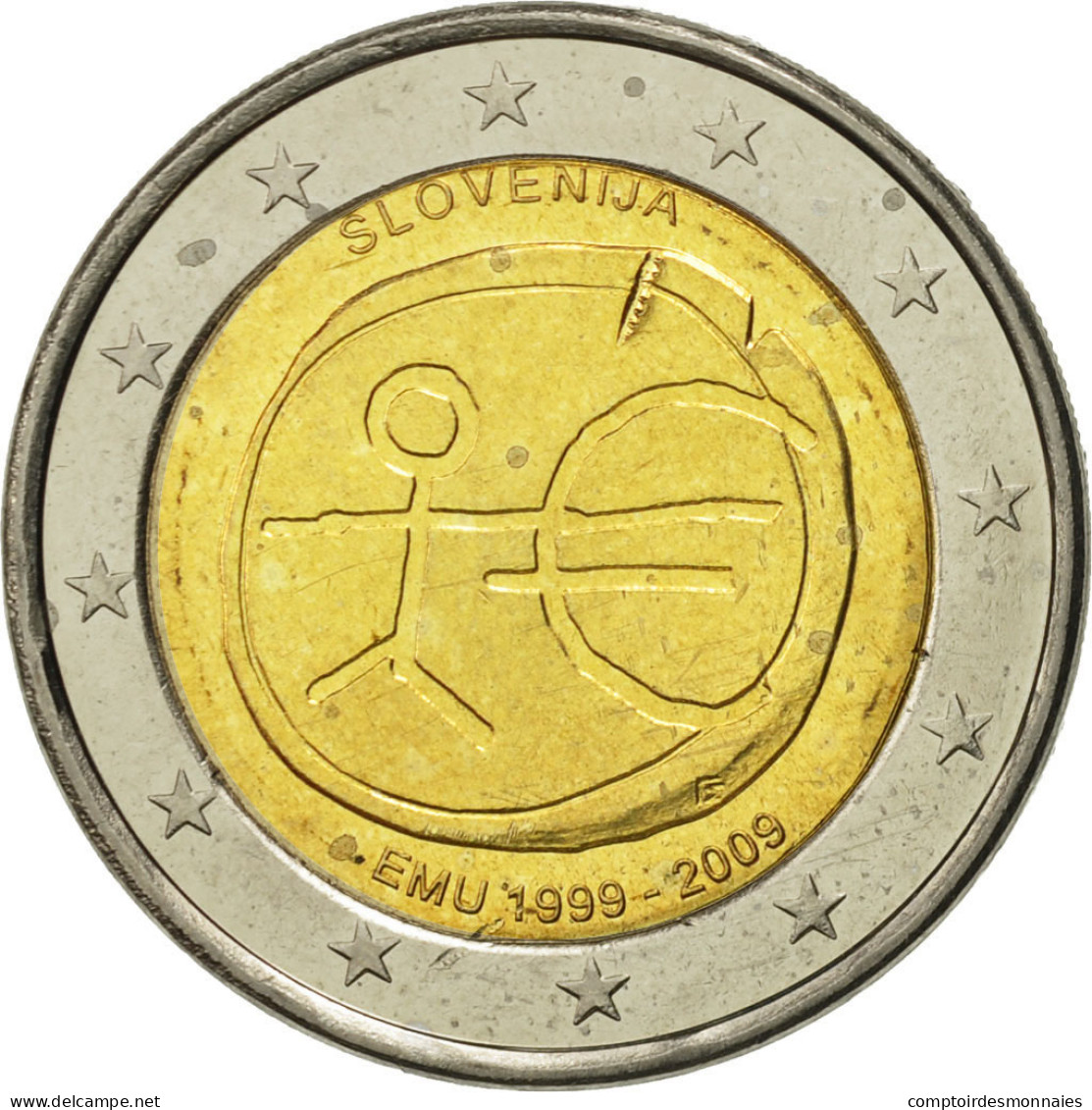 Slovénie, 2 Euro, EMU, 2009, SPL, Bi-Metallic - Slovenia