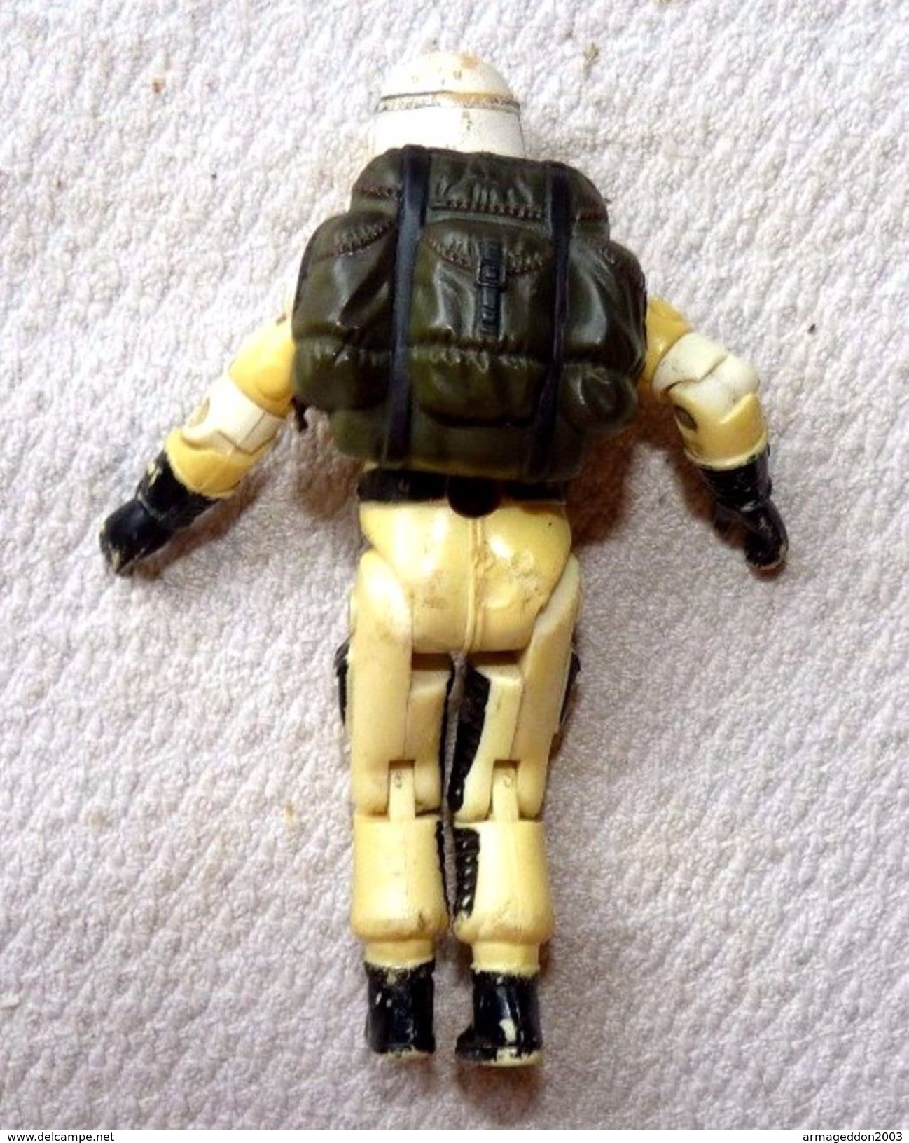 ANCIENNE Figurine GIJoe Vintage Avec Sac A Dos BON ETAT  PAS DE MARQUE MANQUE DE PEINTURE  POUCE OK - GIJoe