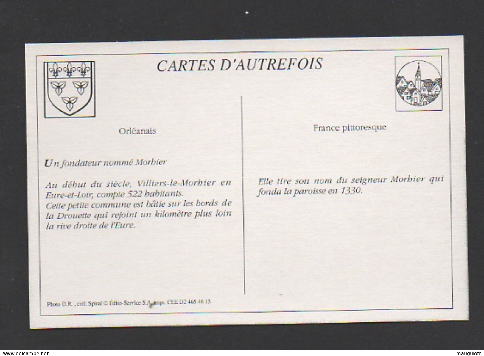 DF / 28 EURE ET LOIR / VILLIERS-LE-MORHIER / VALLÉE DE LA DROUETTE - Autres & Non Classés