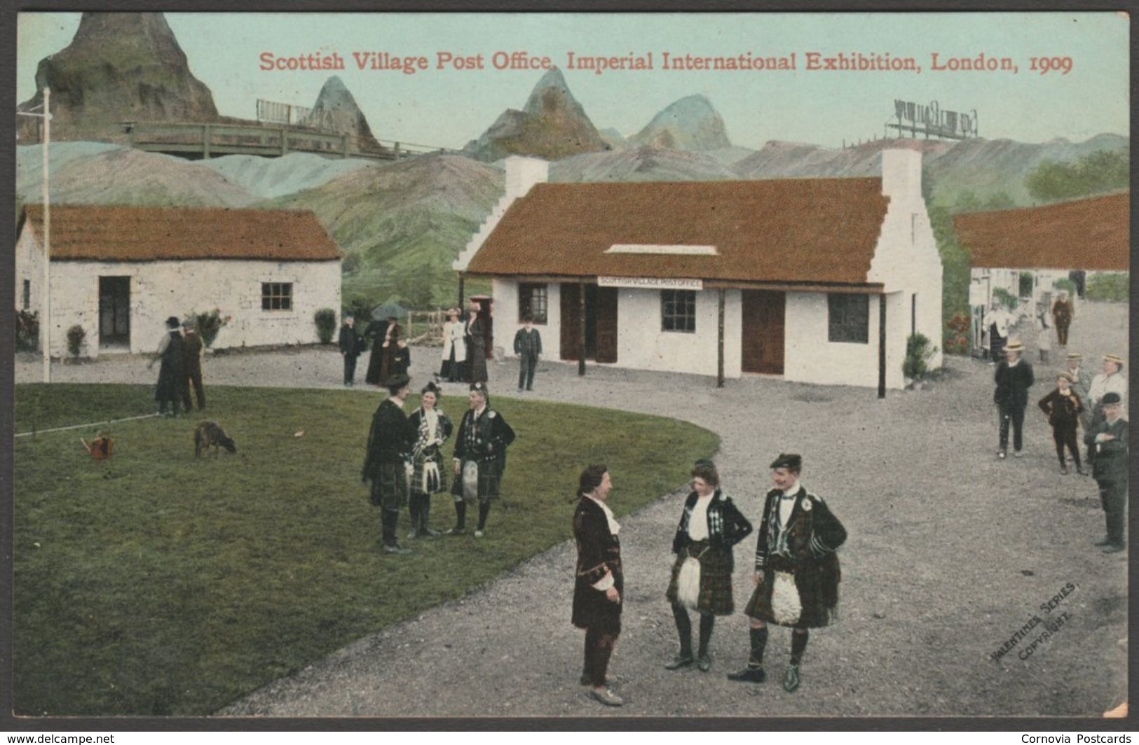 Scottish Village Post Office, Imperial International Exhibition, 1909 - Valentine's Postcard - Exhibitions