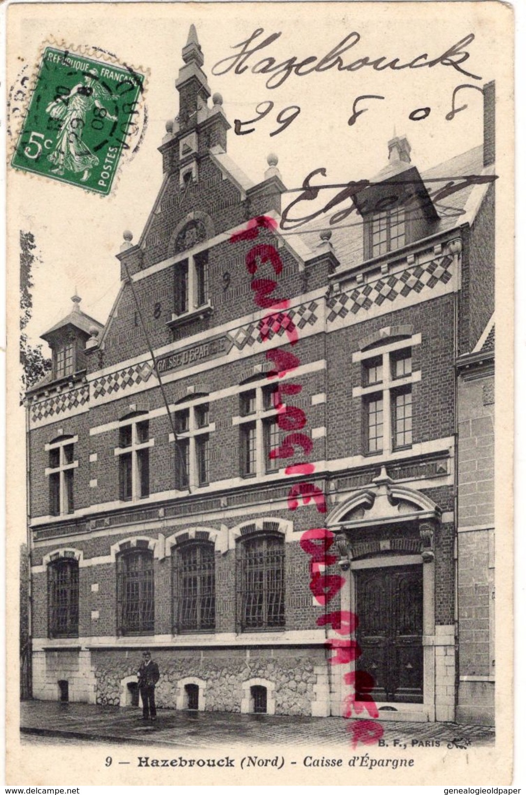 59 - HAZEBROUCK - CAISSE D' EPARGNE   1908 - Hazebrouck