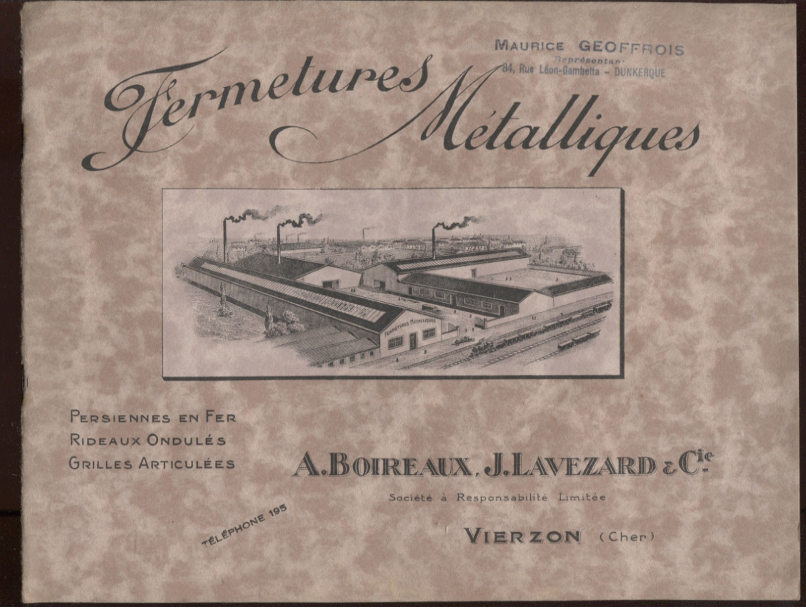 Fermetures Mécaniques Persiennes Etc A Boireaux J Lavezard Vierzon Cher Sd Port Fr Métr 2,84 EUR - Pays De Loire