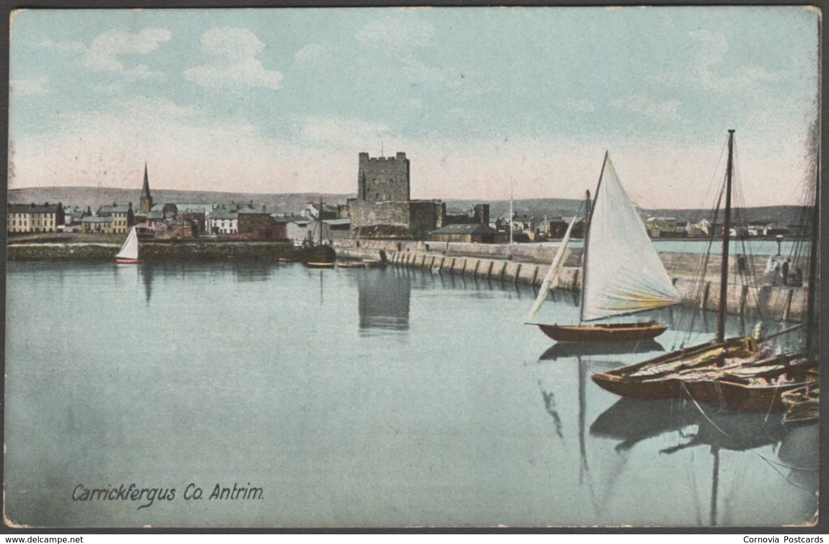 Carrickfergus, Co Antrim, 1909 - Lawrence Postcard - Antrim