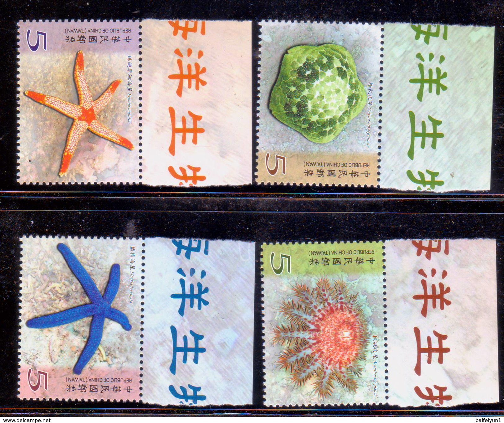 CHINA Taiwan 2017  Starfish Stamps Imprint - Ungebraucht