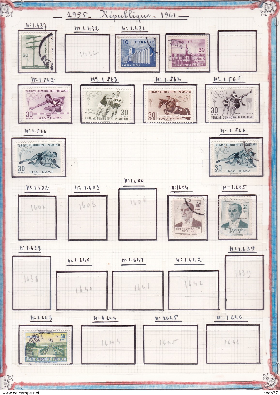 Turquie - Collection Vendue Page Par Page - Timbres Neufs */ Oblitérés - Colecciones & Series