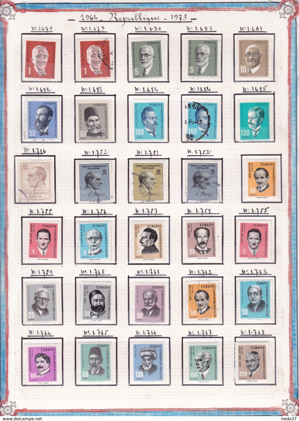 Turquie - Collection Vendue Page Par Page - Timbres Neufs */ Oblitérés - Colecciones & Series