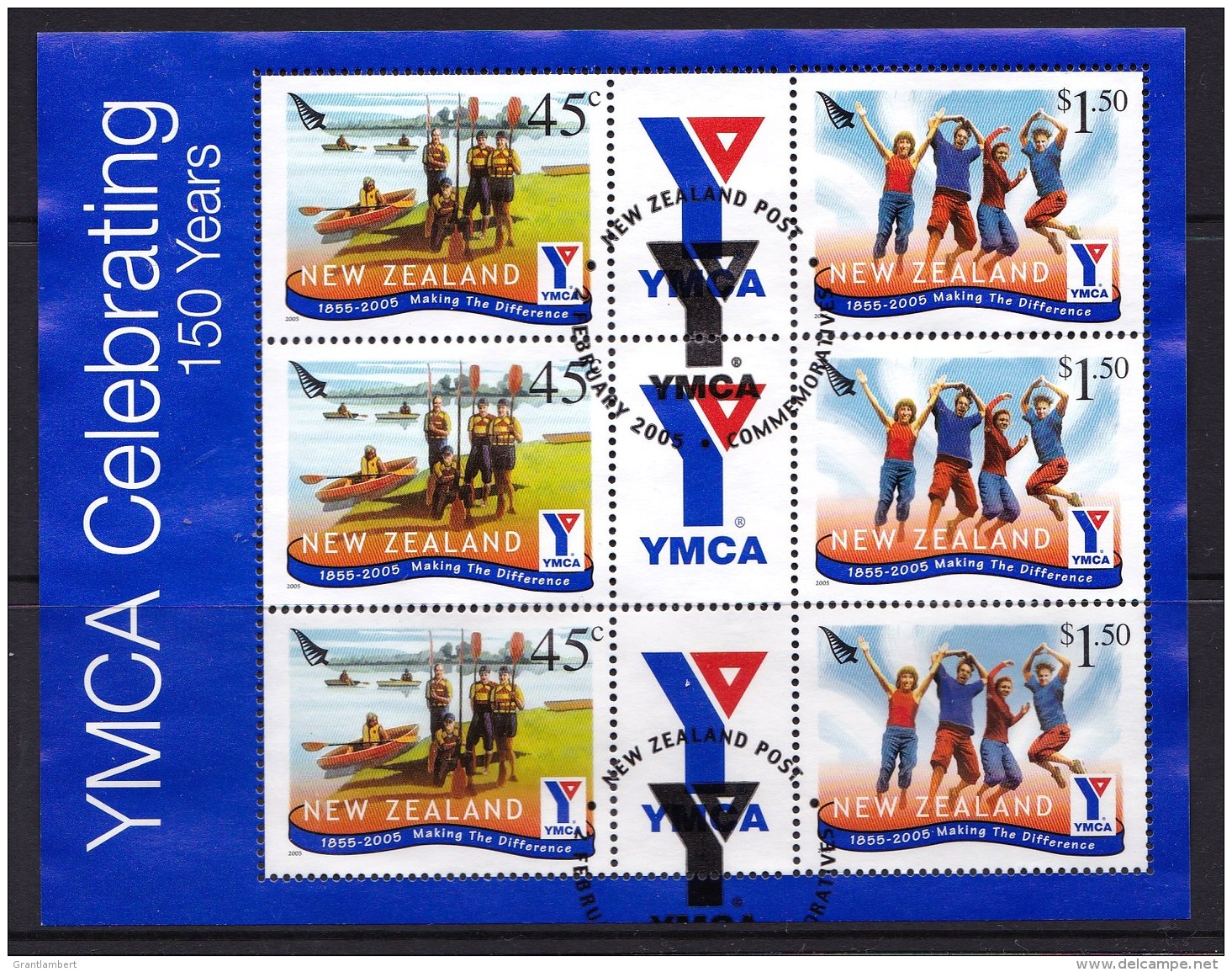 New Zealand 2005 YMCA Celebrating 150 Years Sheetlet Used - Used Stamps