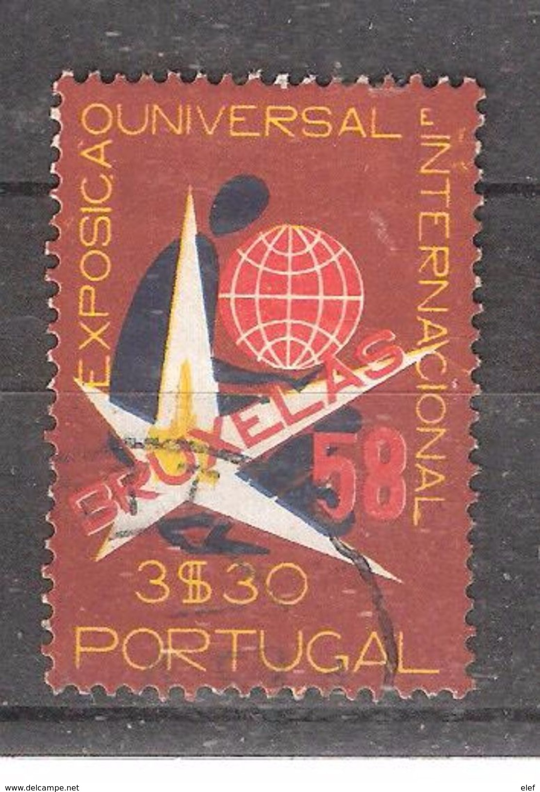 PORTUGAL, 1958, Yvert N° 844, Exposition Universelle Bruxelles 58 , 3 E 30 , Obl, TB - 1958 – Bruxelles (Belgique)