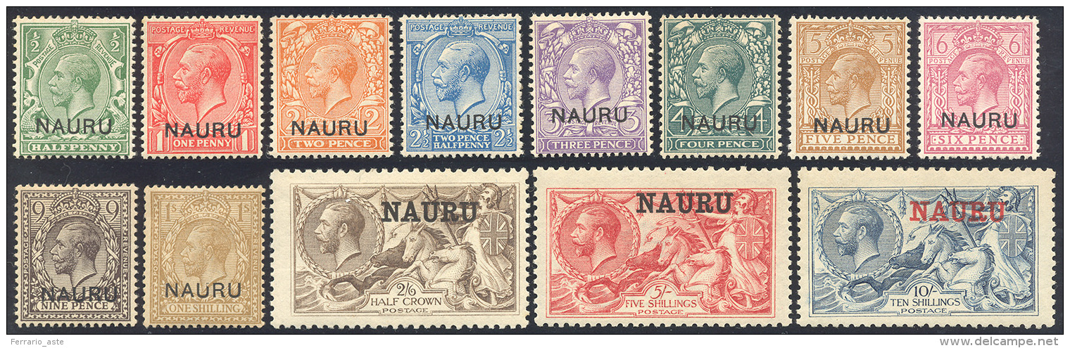 AUSTRALIA, NAURU 1916 - British Occupation, Overprinted "NAURU" , Series N. 1/11 Without N. 3 + Thre... - Autres & Non Classés