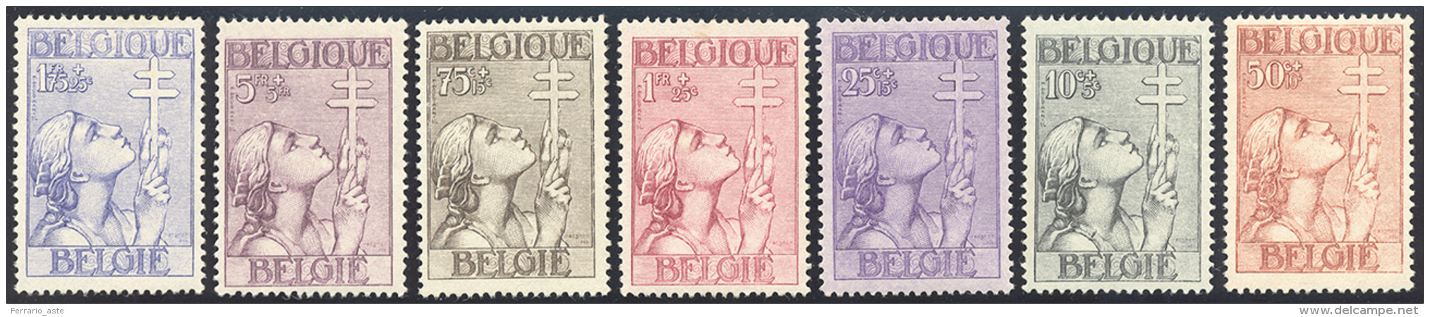 BELGIO 1933 - Croce Di Lorena (377/383), Gomma Originale Integra, Perfetti. ... - Autres - Europe