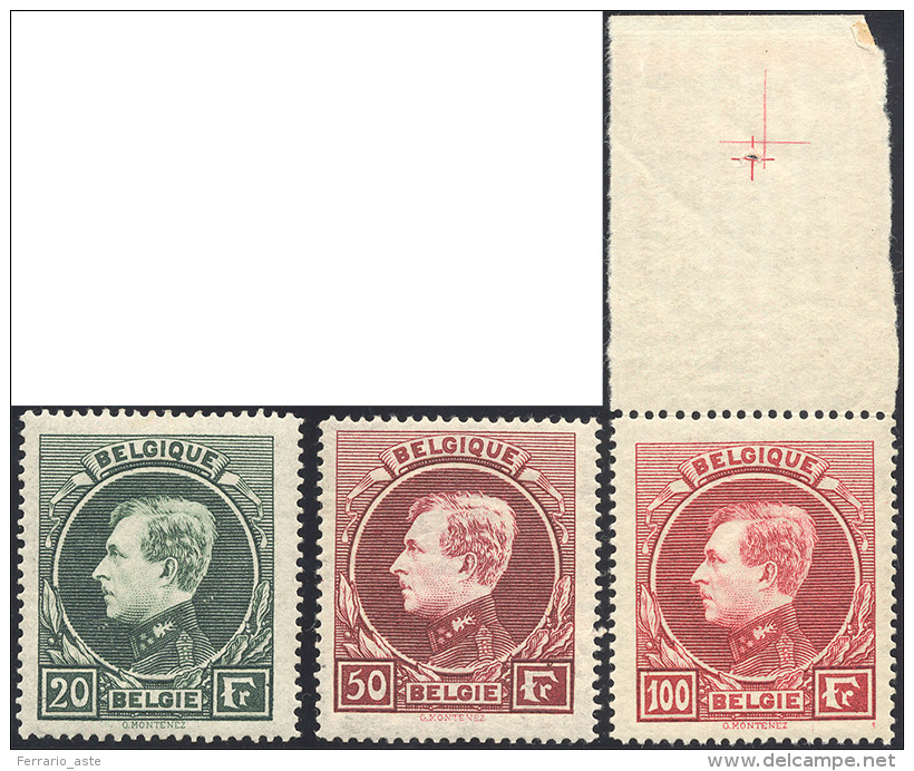 BELGIO 1930 - Alberto I, Tiratura Di Malines (290A/292A), Gomma Originale, Perfetti, MNH. ... - Autres - Europe