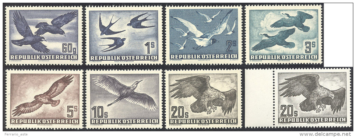 AUSTRIA POSTA AEREA 1950/53 - Uccelli In Volo (A54/A60,A60a), Gomma Originale, Integra, Perfetti. ... - Autres - Europe