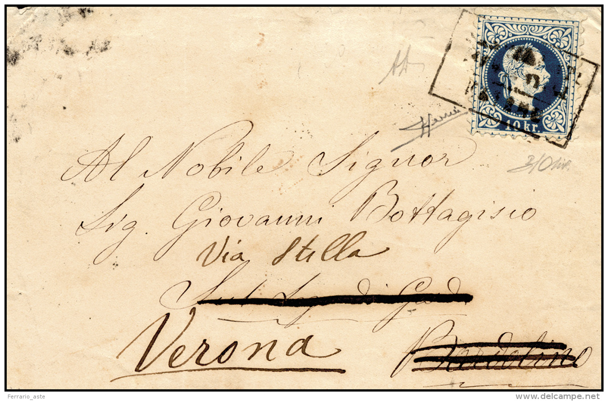 AUSTRIA 1878 - "BASTIMENTI MERCANTILI ESTERO", Rarissimo Annullo Su 10 Kr. (Austria 35/I), Perfetto,... - Autres - Europe