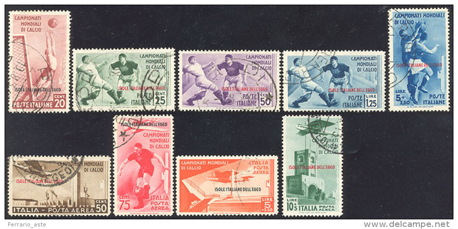 1934 - Mondiali Di Calcio, Serie Completa Con Posta Aerea (75/79+A), Usati, Perfetti. ... - Egée