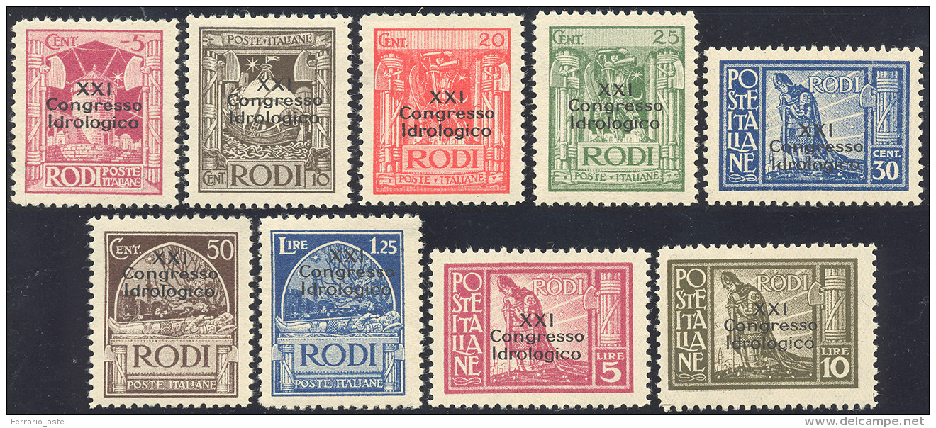 1930 - Congresso Idrologico (12/20), Gomma Originale Integra, Perfetti. ... - Egée