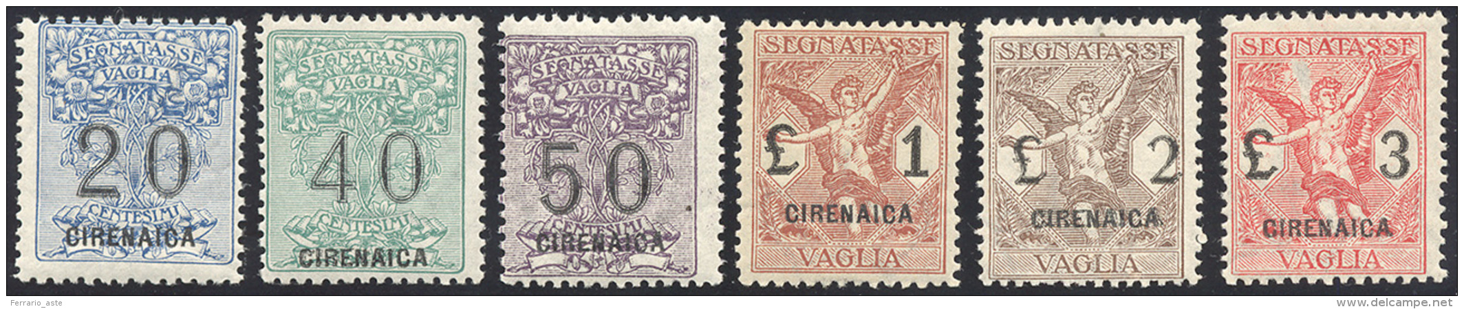 SEGNATASSE VAGLIA 1924 - Soprastampati (1/6), Gomma Originale Integra, Perfetti. ... - Cirenaica