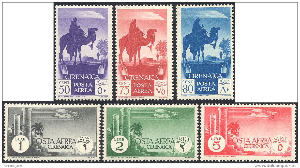 POSTA AEREA 1932 - Soggetti Africani (6/11), Gomma Originale Integra, Perfetti. ... - Cirenaica