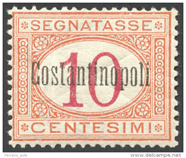 COSTANTINOPOLI SEGNATASSE 1922 - 10 Cent. Arancio E Carminio, Senza Bollo Postale Di Controllo (1a),... - Autres & Non Classés