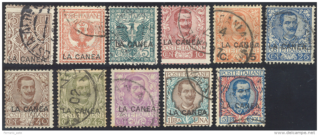 LA CANEA 1905 - Soprastampati (3/13), Usati, Perfetti. ... - Autres & Non Classés