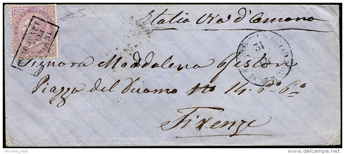 ALESSANDRIA 1864 - 60 Cent. De La Rue, Tiratura Di Londra (L21), Perfetto, Annullato Con Il Bollo "P... - Autres & Non Classés