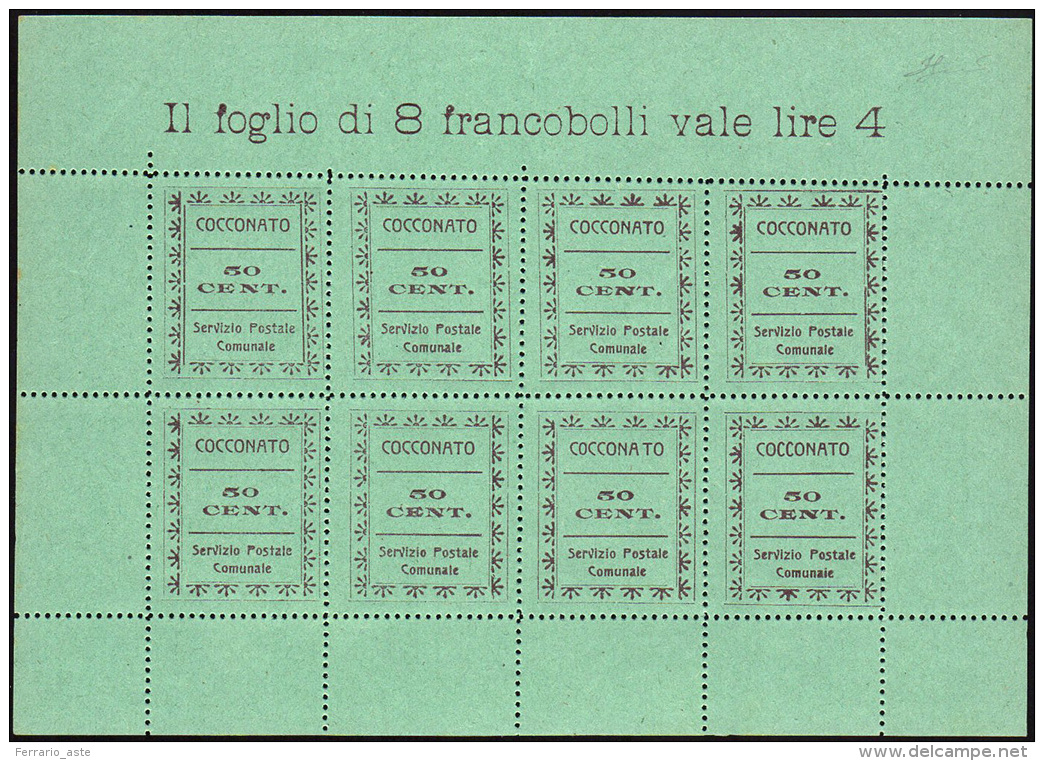 1944/45 - Servizio Postale Comunale Dei Comuni Di Aramengo, Cocconato, Cortazzone, Montafia, Piea E ... - Comité De Libération Nationale (CLN)