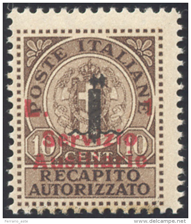 GUIDIZZOLO 1945 - 1 Lira Su 10 Cent., Soprastampa "L.1", Non Emesso (2A), Gomma Originale Integra, P... - Non Classés