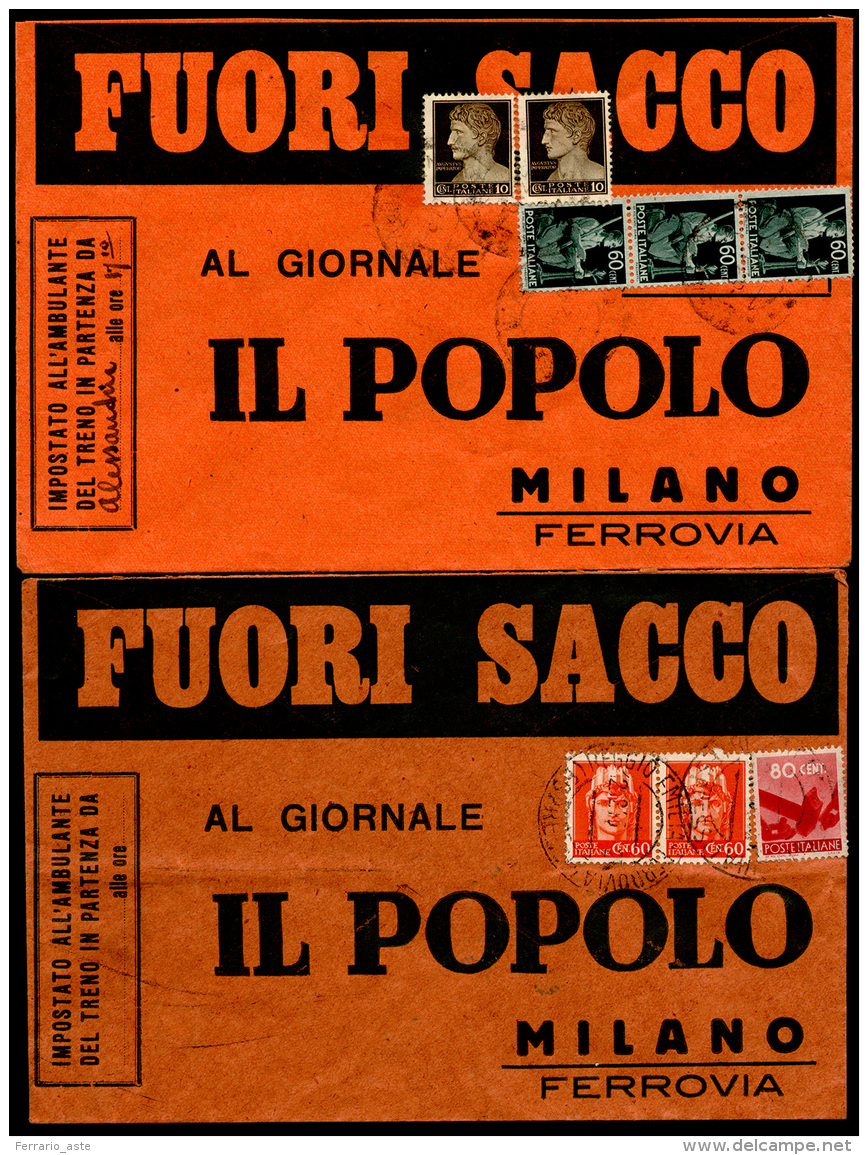 1945 - 10 Cent. Imperiale (245) Due Esemplari, 60 Cent. Imperiale (539) Coppia, Entrambi I Tipi Su D... - Autres & Non Classés