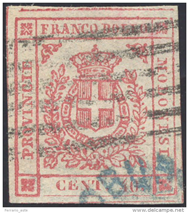 1859 - 40 Cent. Carminio (17), Usato, Perfetto. Bellissimo. Alberto Ed Enzo Diena, Ferrario. ... - Modène