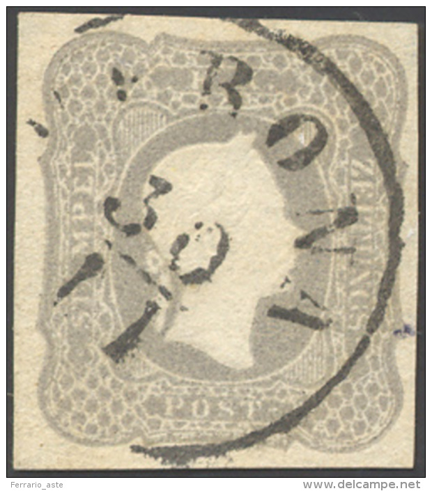 1861 - 1,05 S. Grigio Scuro (10f), Perfetto, Usato A Verona 30/11. A.Diena, Cert. Sorani. ... - Lombardo-Vénétie