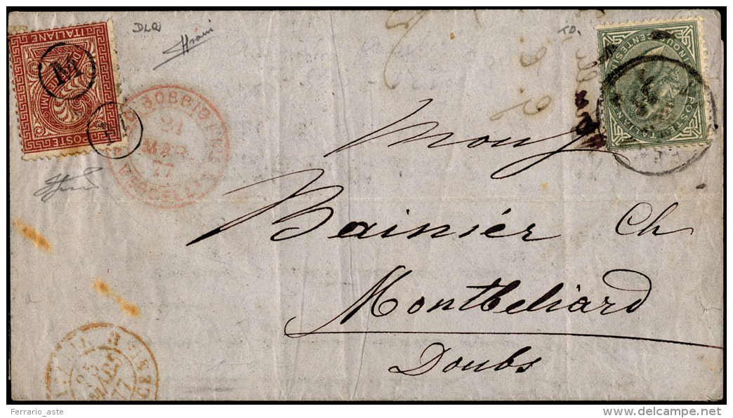 1877 - 2 Cent. De La Rue, Tiratura Di Londra E 5 Cent., Tiratura Di Torino (L15,T16), In Buono Stato... - Autres & Non Classés